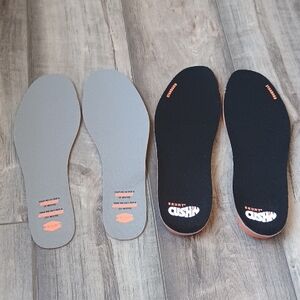 Brunt Cush Insole Set in Gray and Black with Orange Accents